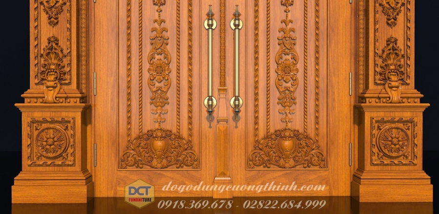 bộ cửa chính hoàng gia cổ điển